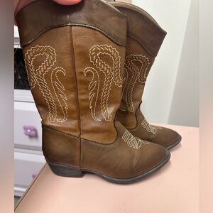 Toddler Girls Brown Western Cowboy Boots Rampage Girl Sz 12